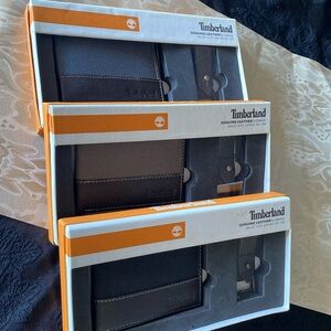 Timberland GENUINE LEATHER & CANVAS wallet with leather key fob